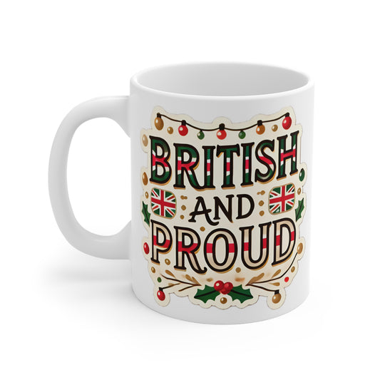 British And Proud Christmas Mug